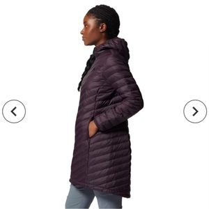 mountain hardware womens long down jacket